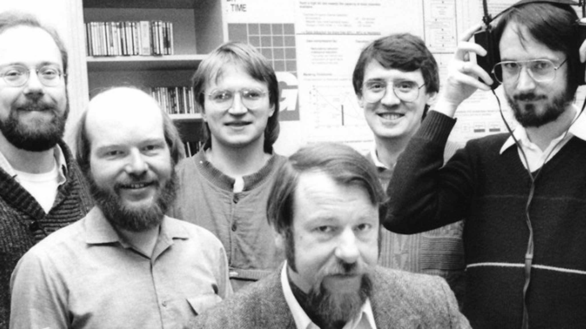 Das Team der mp3 Erfinder. Bernhard Grill ist der dritte von links